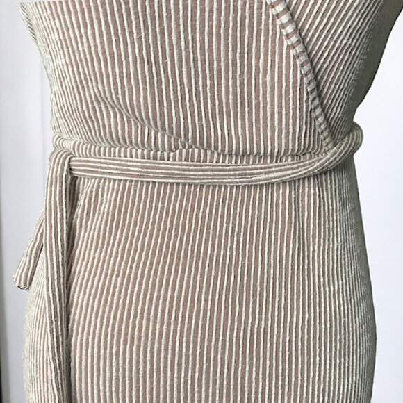 Caution To The Wind Wrap Midi Dress Cap Sleeve Ribbed Size Medium - Picture 3 of 16